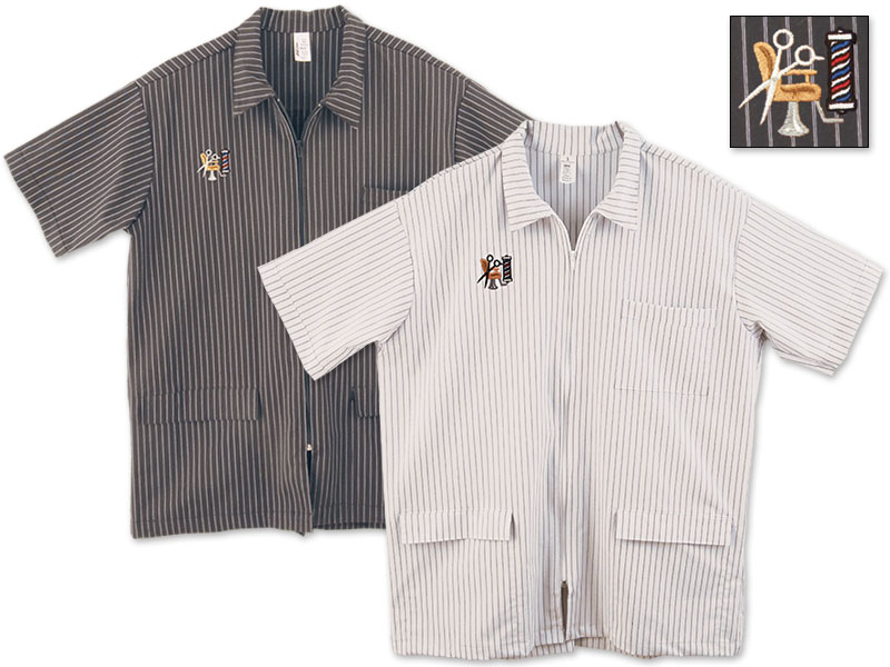 Photo of Pin-Stripe Barber Jackets for Barbers.