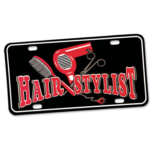 Photo of License Plate for Hairstylists.