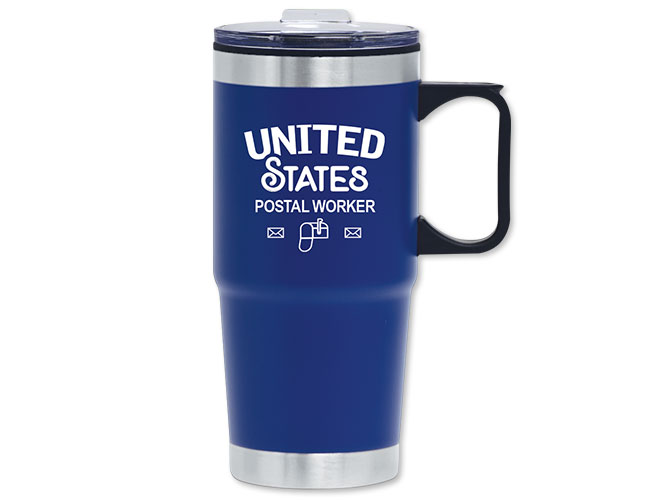 Photo of Stainless Steel Travel Mug for Postal Workers and Rural Letter Carriers from Modern Process Company.