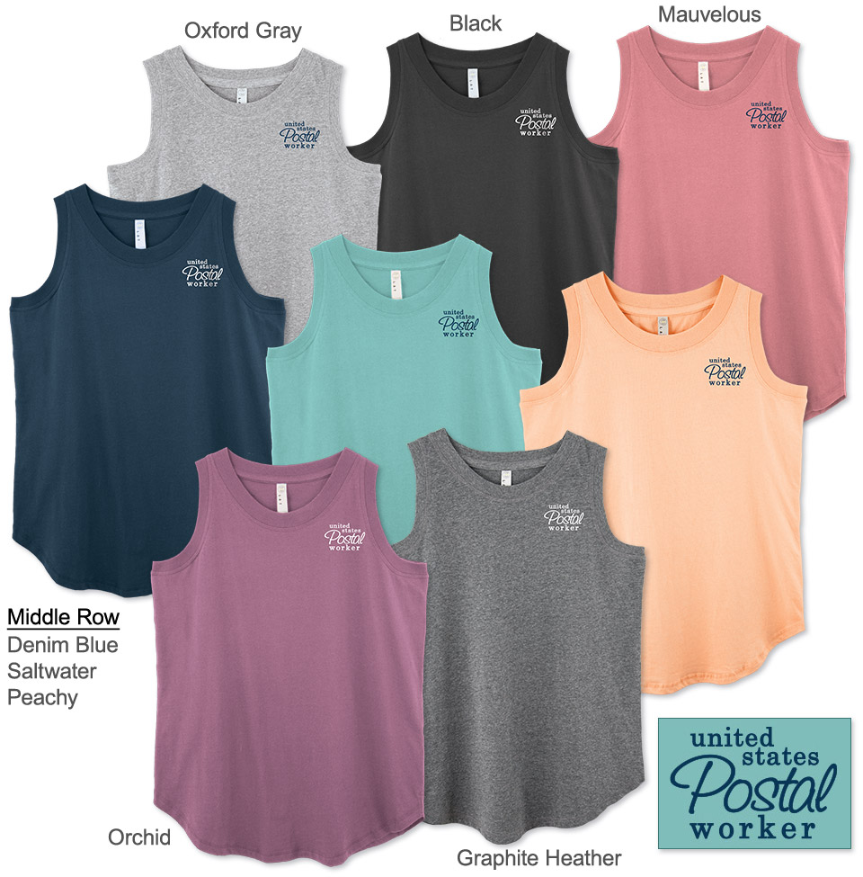 Photo of Ladies No Reveal Tanks for Postal Workers and Rural Letter Carriers.
