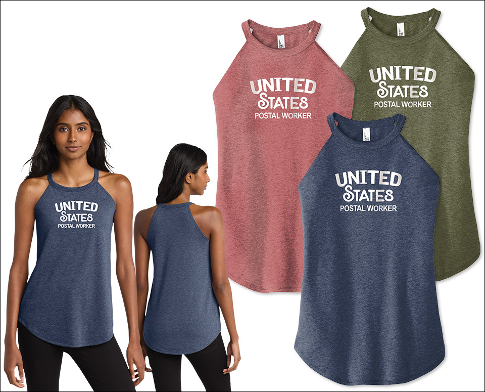 Photo of Ladies Rocker Tanks for Postal Workers and Rural Letter Carriers.