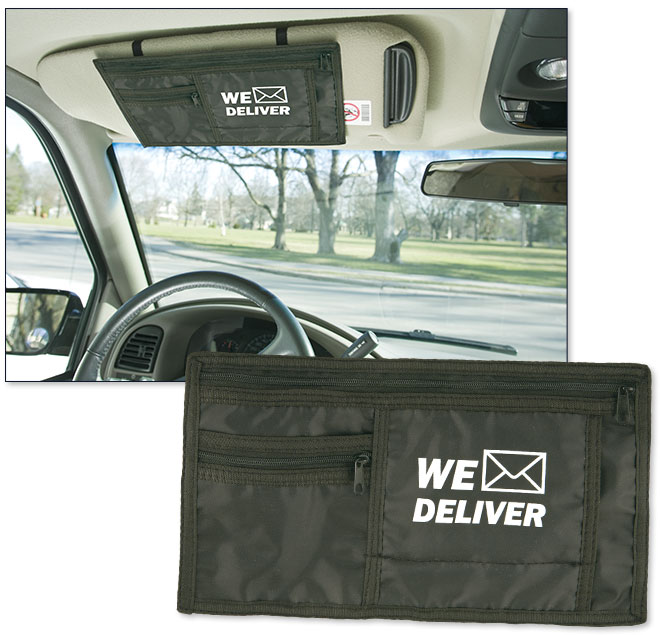 Photo of Car Visor Organizer for Postal Workers and Rural Letter Carriers from Modern Process Company.